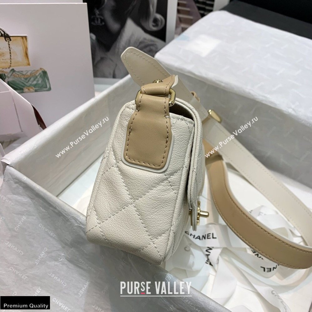 Chanel Grained Calfskin Flap Bag AS2273 White 2021 (jiyuan-21022035)