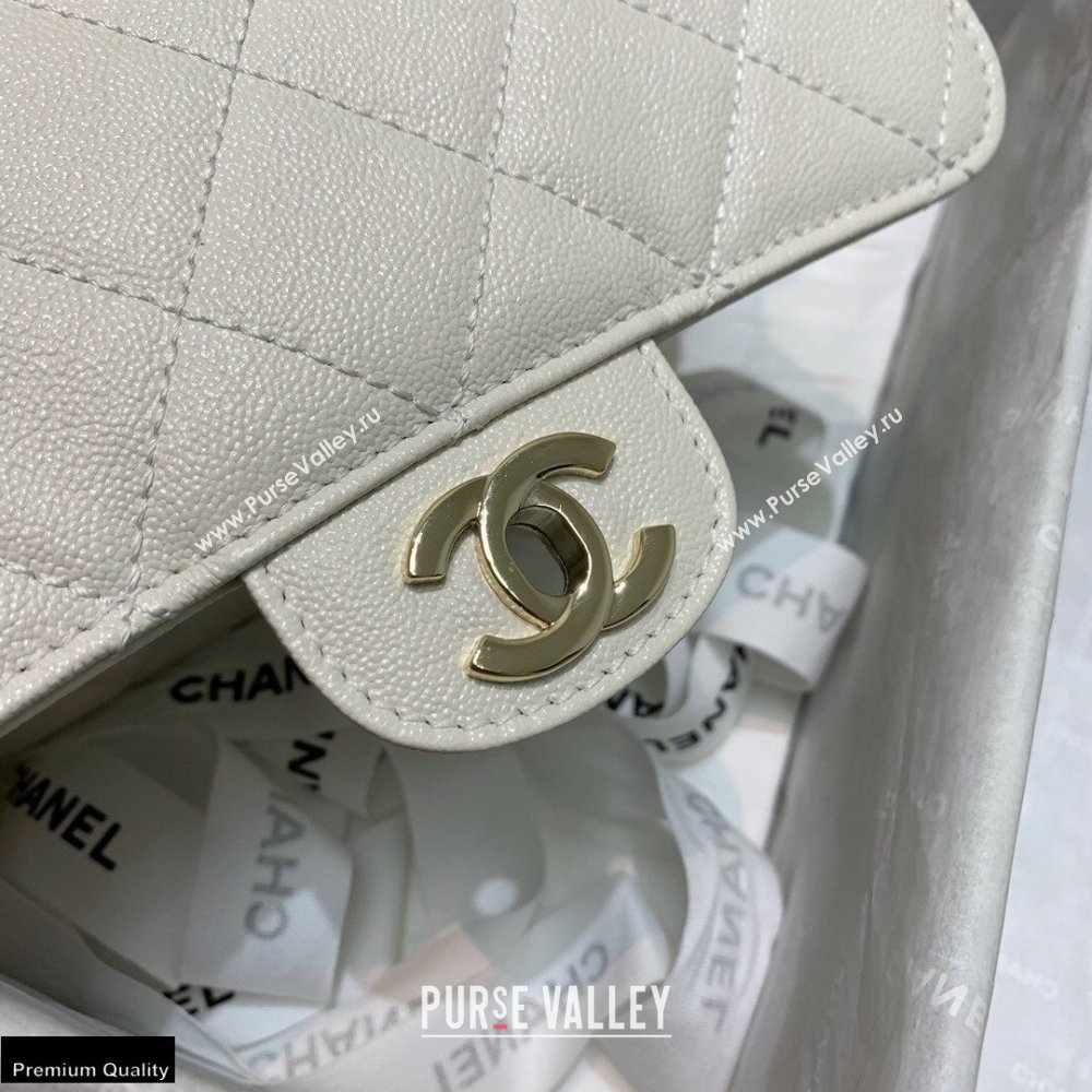 Chanel Grained Calfskin Flap Bag AS2273 White 2021 (jiyuan-21022035)