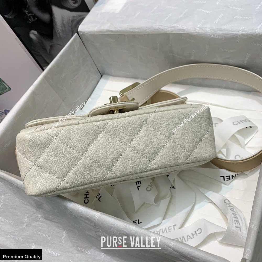 Chanel Grained Calfskin Flap Bag AS2273 White 2021 (jiyuan-21022035)