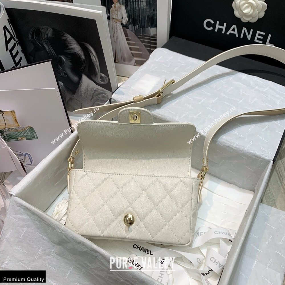 Chanel Grained Calfskin Flap Bag AS2273 White 2021 (jiyuan-21022035)