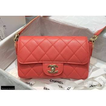 Chanel Grained Calfskin Flap Bag AS2273 Coral Pink 2021 (jiyuan-21022037)