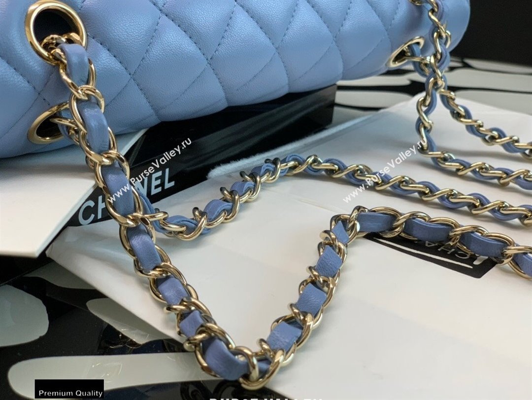 Chanel Lambskin Medium Classic Flap Bag Sky Blue 2021 (jiyuan-21022028)