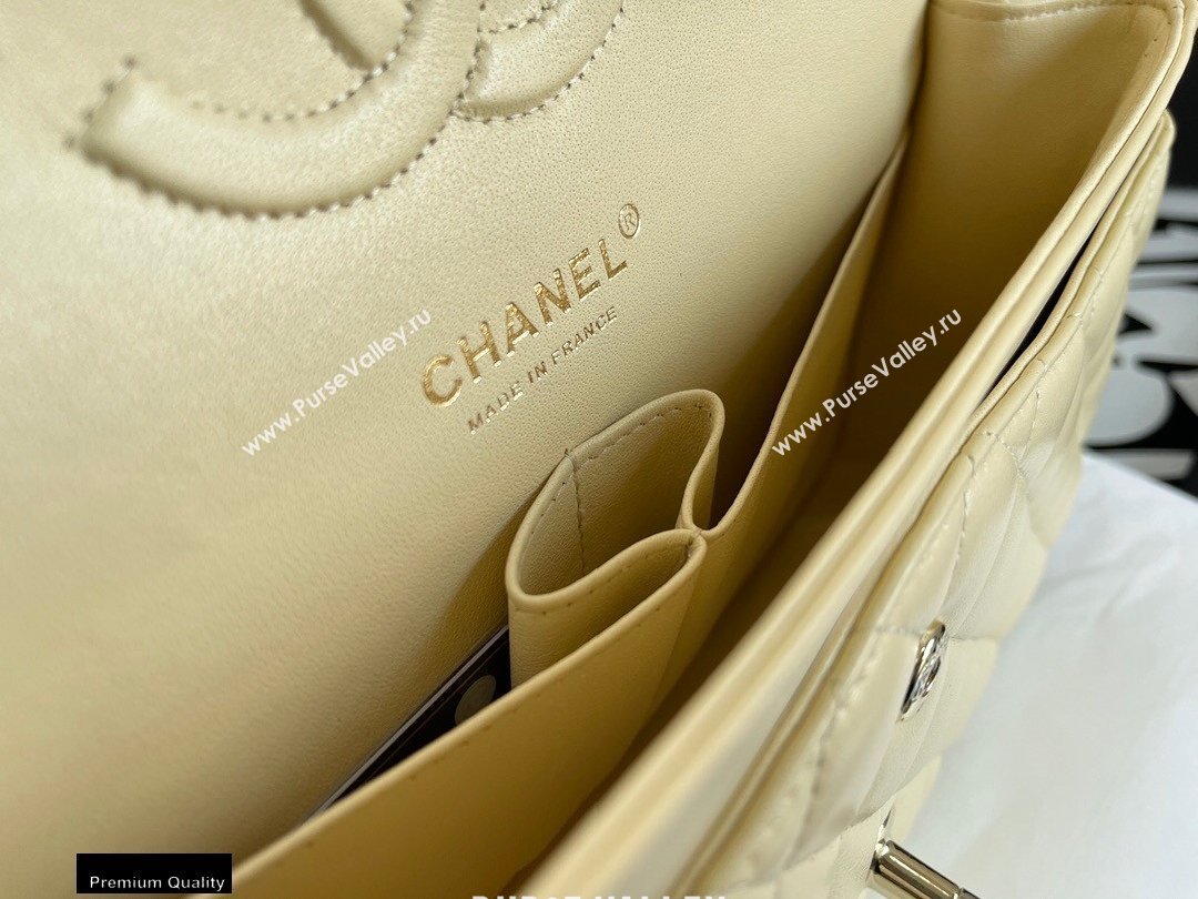 Chanel Lambskin Medium Classic Flap Bag Light Yellow 2021 (jiyuan-21022031)