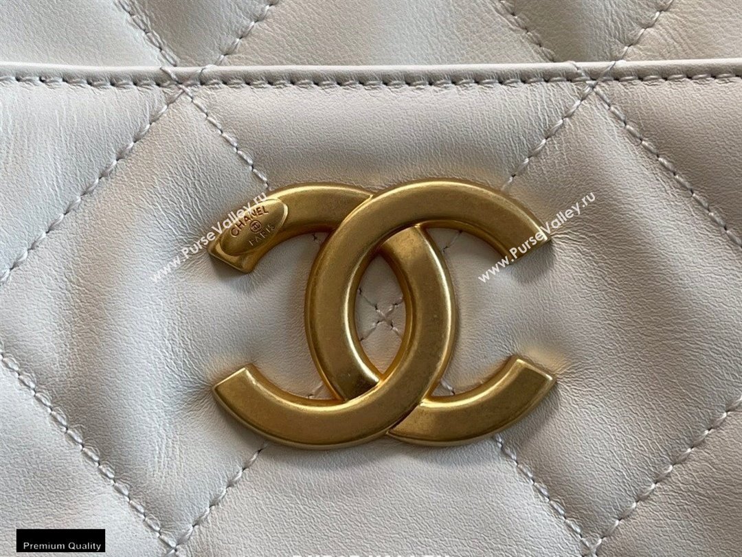 Chanel Calfskin Small Shopping Bag AS2295 White 2021 (jiyuan-21022039)