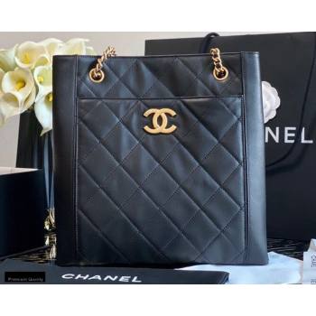 Chanel Calfskin Small Shopping Bag AS2295 Black 2021 (jiyuan-21022038)