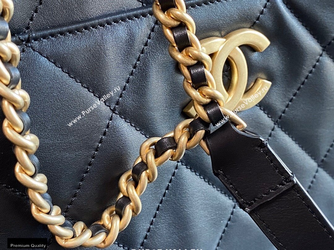 Chanel Calfskin Small Shopping Bag AS2295 Black 2021 (jiyuan-21022038)