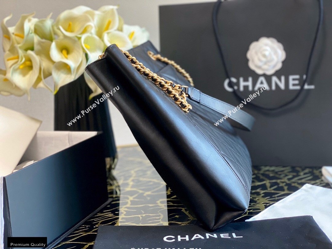 Chanel Calfskin Small Shopping Bag AS2295 Black 2021 (jiyuan-21022038)