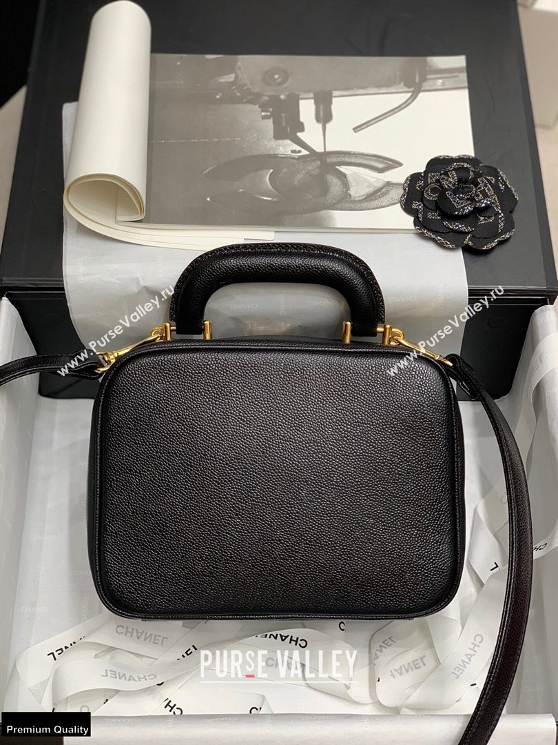Chanel Grained Calfskin Vintage Vanity Case Bag Black 2021 (jiyuan-21022040)