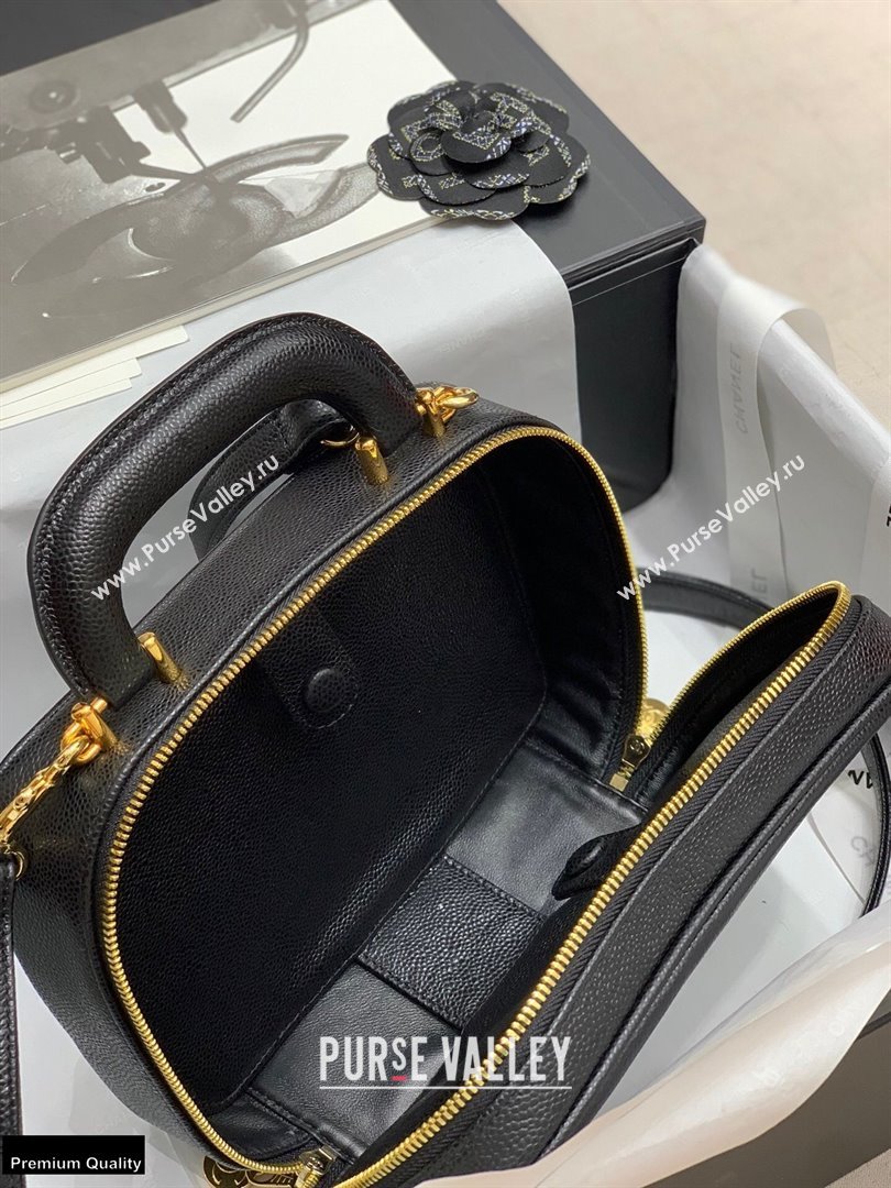 Chanel Grained Calfskin Vintage Vanity Case Bag Black 2021 (jiyuan-21022040)