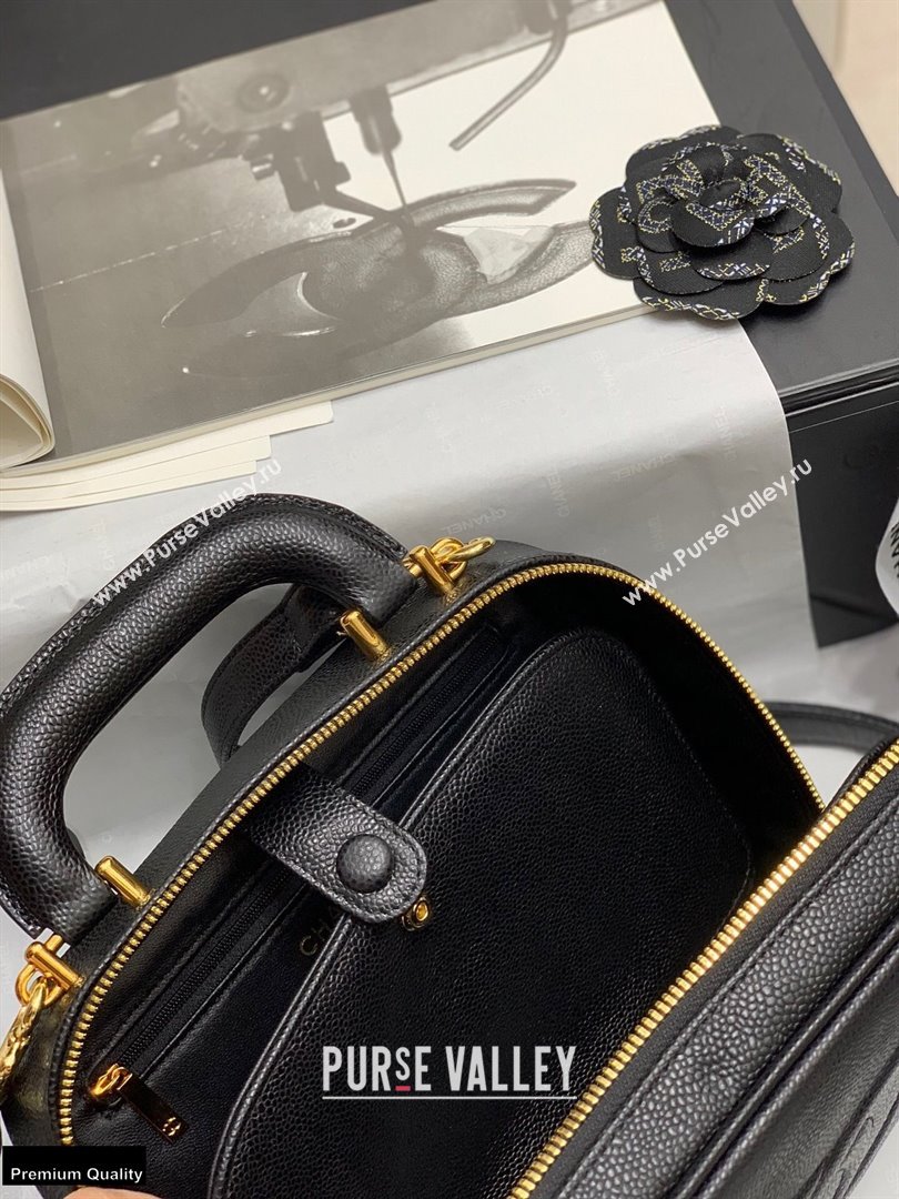 Chanel Grained Calfskin Vintage Vanity Case Bag Black 2021 (jiyuan-21022040)