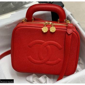 Chanel Grained Calfskin Vintage Vanity Case Bag Red 2021 (jiyuan-21022041)