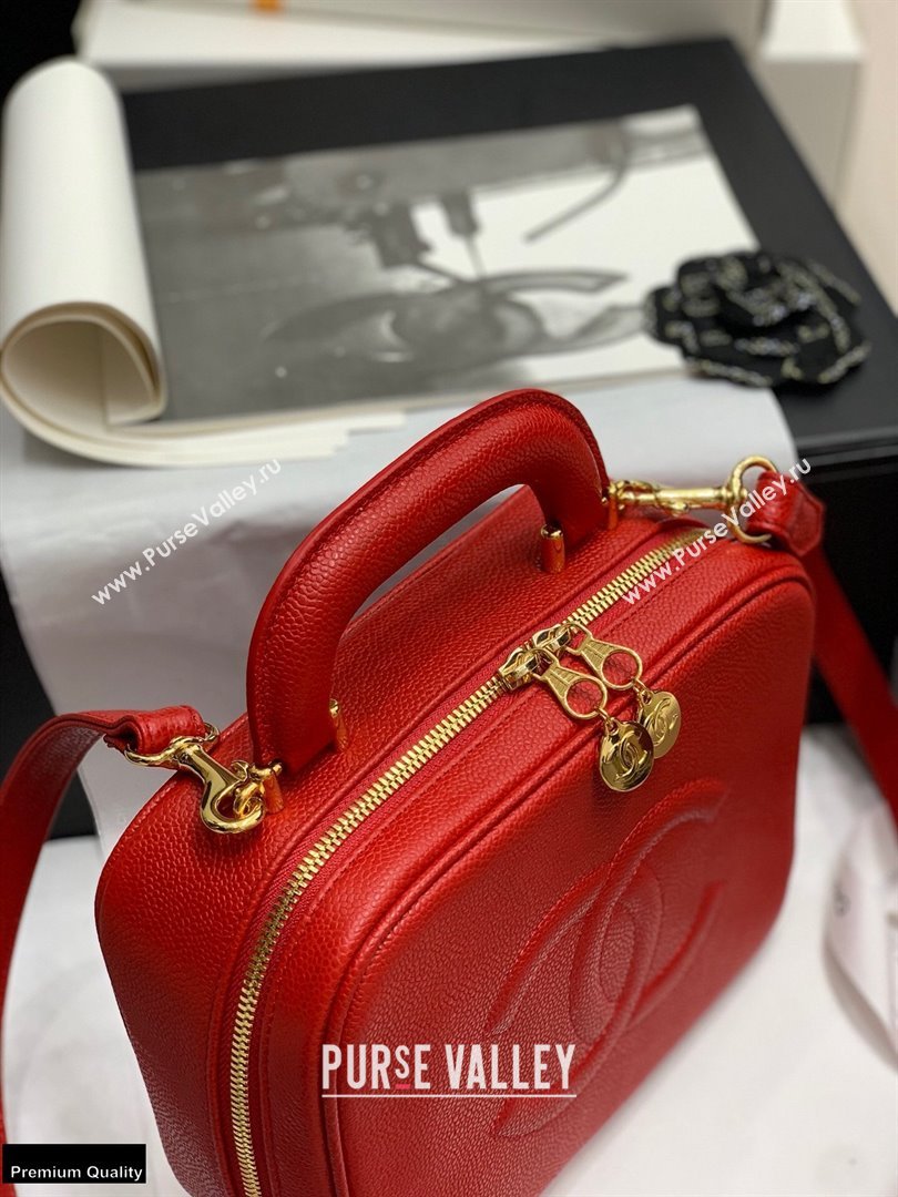 Chanel Grained Calfskin Vintage Vanity Case Bag Red 2021 (jiyuan-21022041)