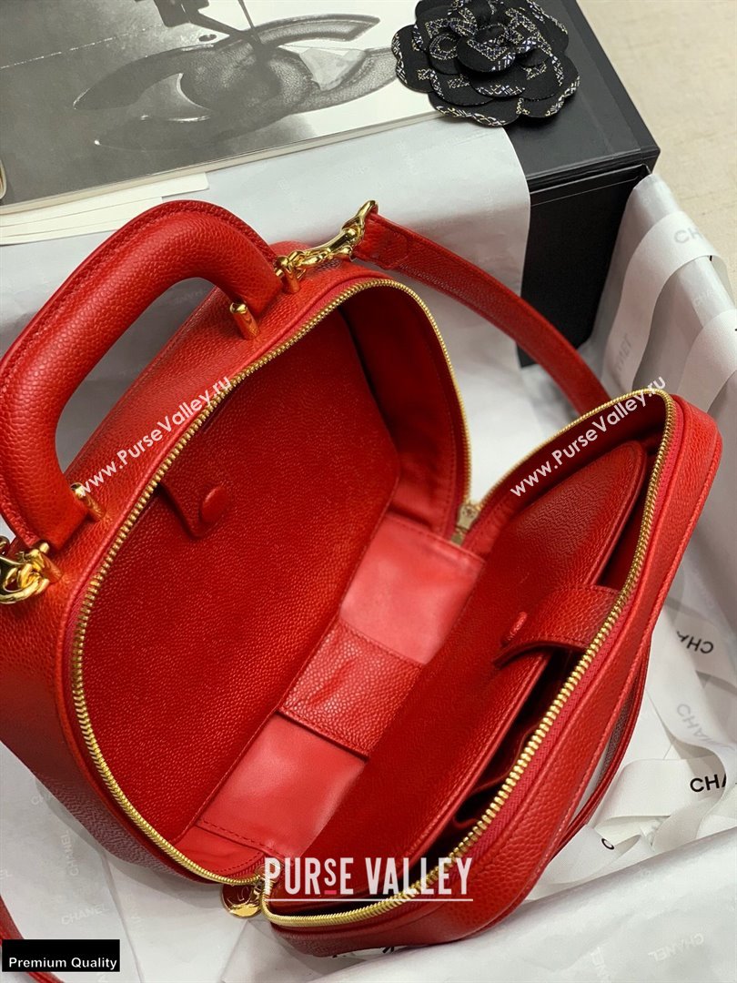 Chanel Grained Calfskin Vintage Vanity Case Bag Red 2021 (jiyuan-21022041)