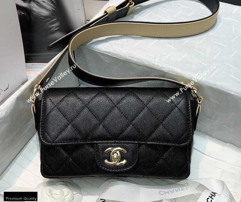 Chanel Grained Calfskin Flap Bag AS2273 Black 2021 (jiyuan-21022034)