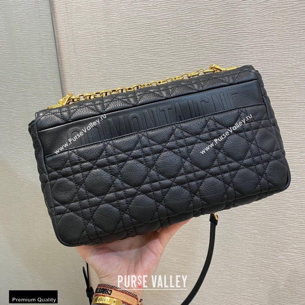 Dior Large Caro Bag in Soft Cannage Calfskin Black 2021 (vivi-21022014)