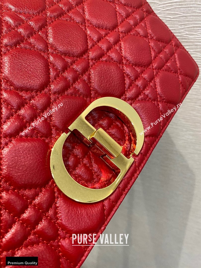 Dior Large Caro Bag in Soft Cannage Calfskin Red 2021 (vivi-21022016)