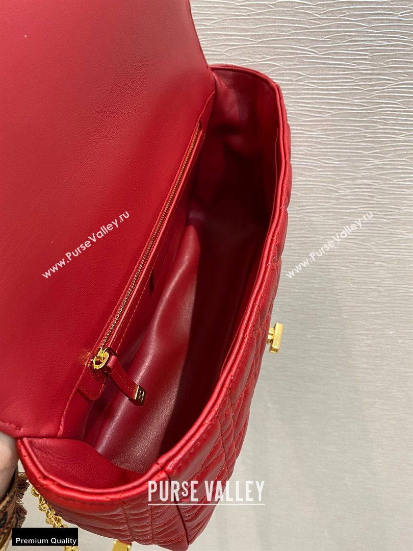 Dior Large Caro Bag in Soft Cannage Calfskin Red 2021 (vivi-21022016)