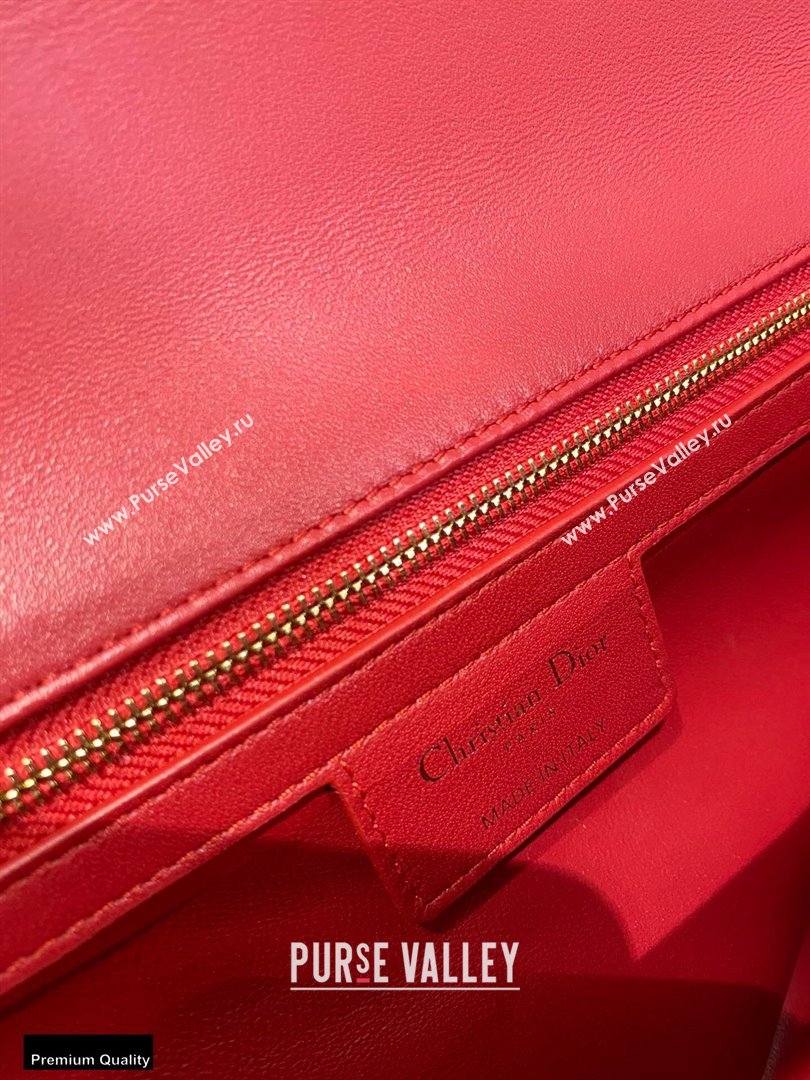 Dior Large Caro Bag in Soft Cannage Calfskin Red 2021 (vivi-21022016)