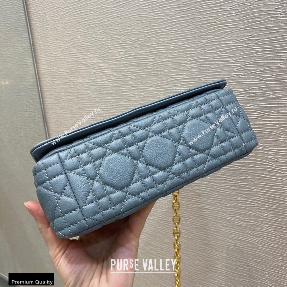Dior Small Caro Bag in Soft Cannage Calfskin Cloud Blue 2021 (vivi-21022013)
