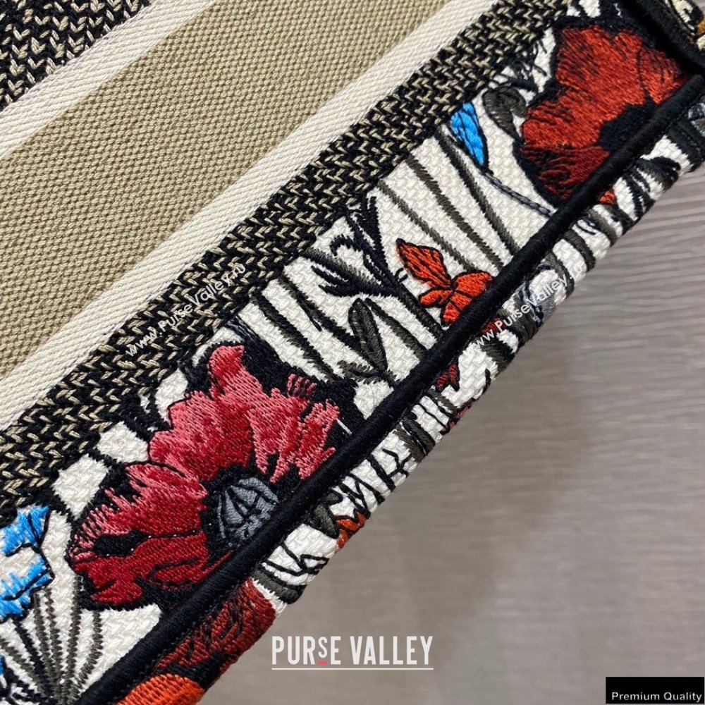 Dior Mini Book Tote Bag in Multicolor Mille Fleurs Embroidery 2021 (vivi-21022004)
