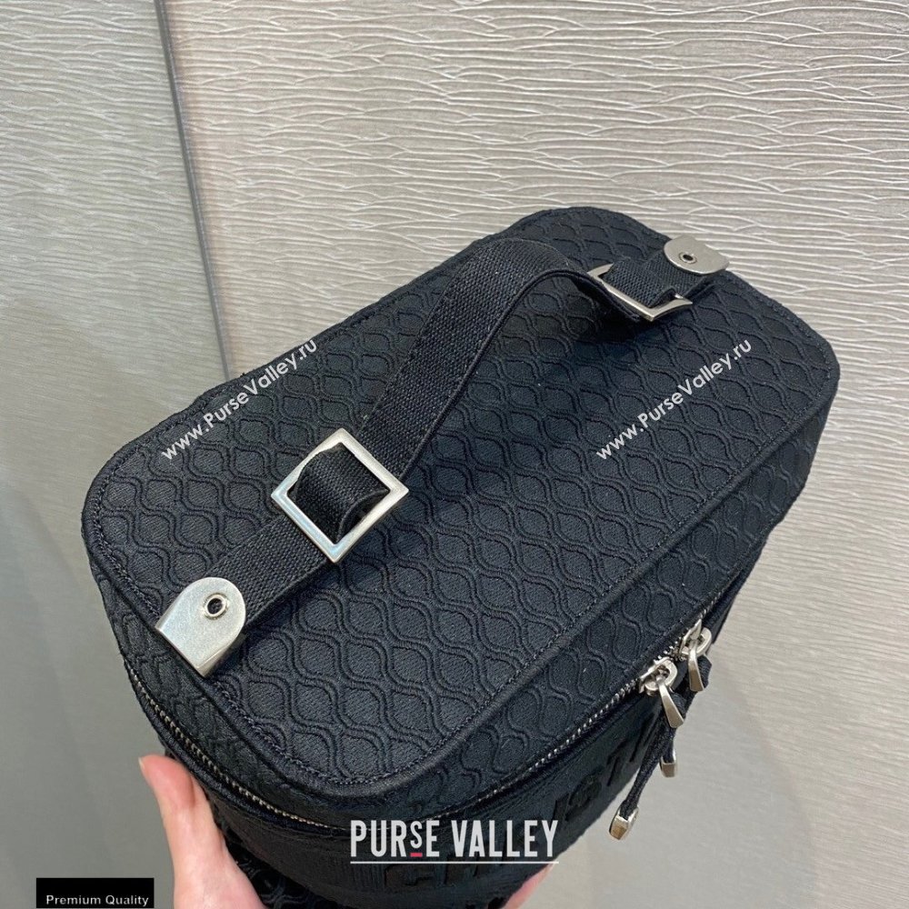 Dior DiorTravel Vanity Case Bag In Black Mesh Embroidery 2021 (vivi-21022008)
