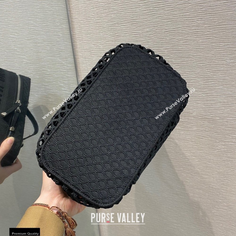 Dior DiorTravel Vanity Case Bag In Black Mesh Embroidery 2021 (vivi-21022008)