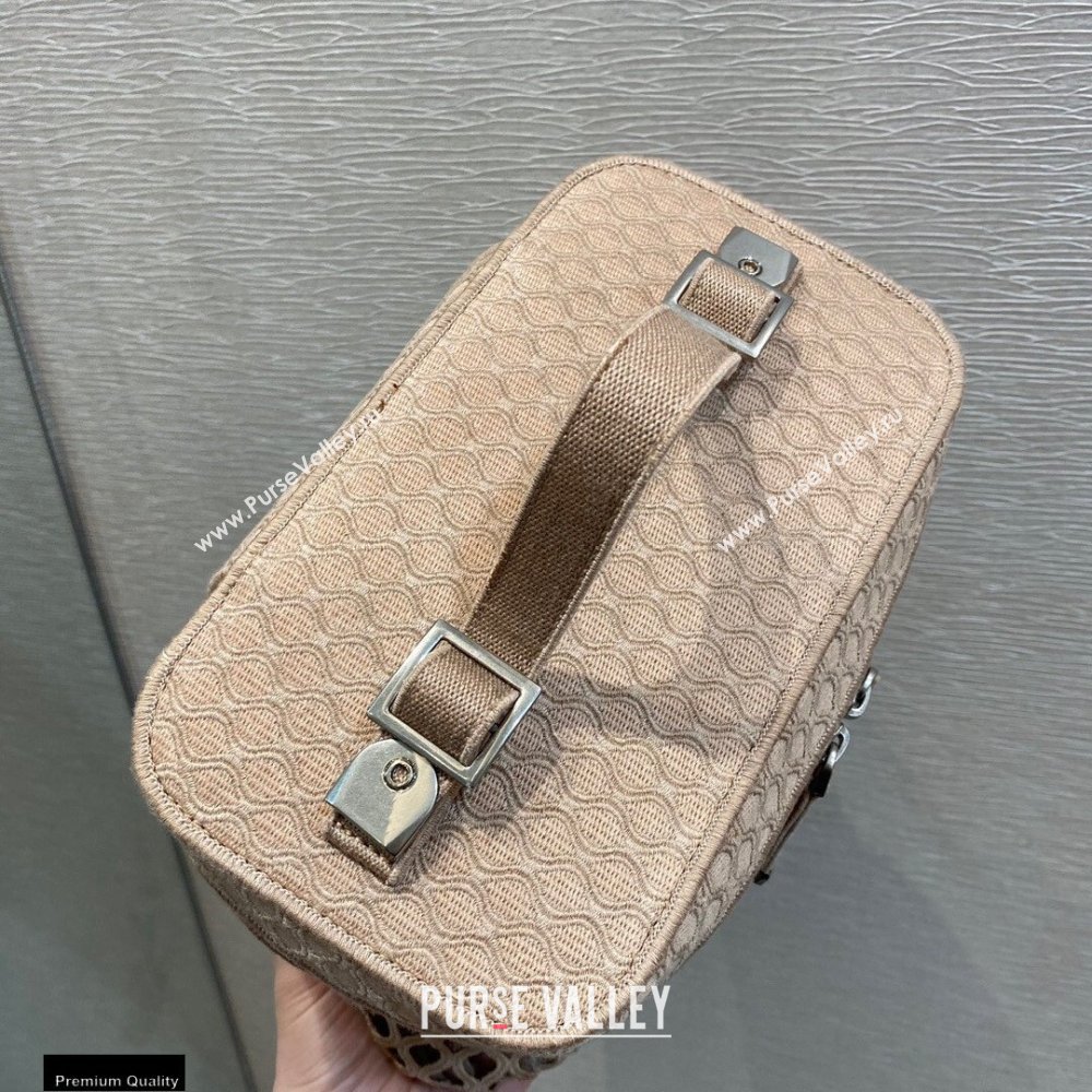 Dior DiorTravel Vanity Case Bag In Nude Pink Mesh Embroidery 2021 (vivi-21022010)
