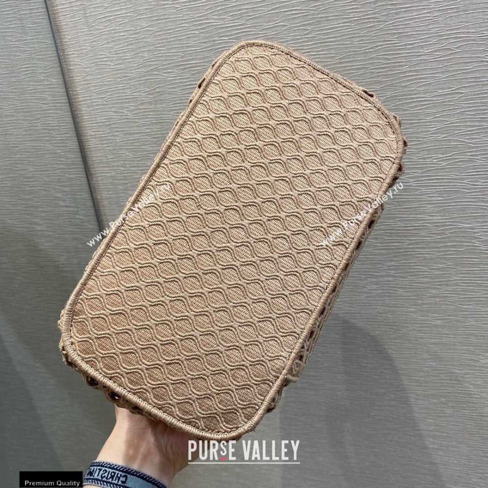 Dior DiorTravel Vanity Case Bag In Nude Pink Mesh Embroidery 2021 (vivi-21022010)