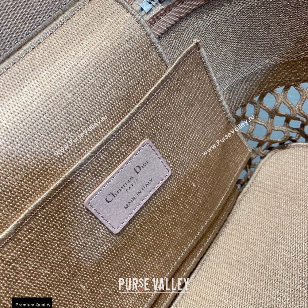 Dior DiorTravel Vanity Case Bag In Nude Pink Mesh Embroidery 2021 (vivi-21022010)