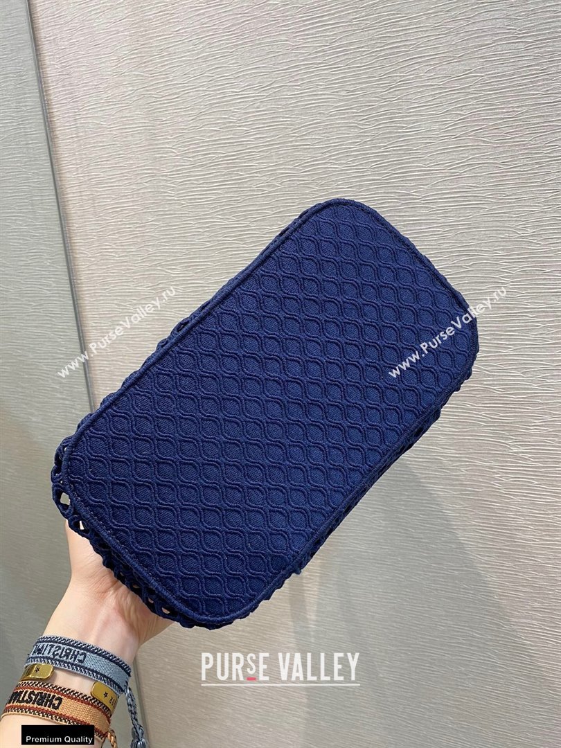 Dior DiorTravel Vanity Case Bag In Blue Mesh Embroidery 2021 (vivi-21022009)