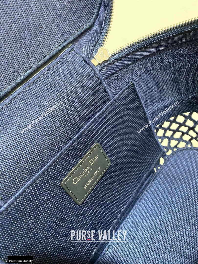 Dior DiorTravel Vanity Case Bag In Blue Mesh Embroidery 2021 (vivi-21022009)