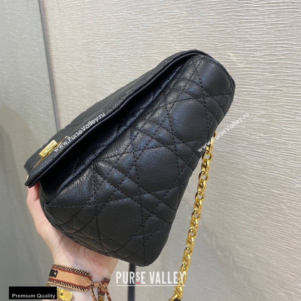 Dior Large Caro Bag in Soft Cannage Calfskin Black 2021 (vivi-21022014)
