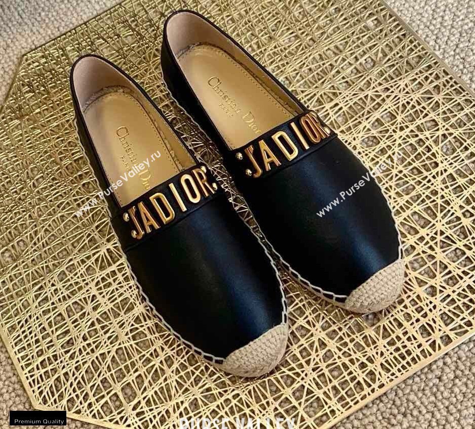 Dior Leather Jadior Espadrilles Black 2021 (lirenfang-21022220)