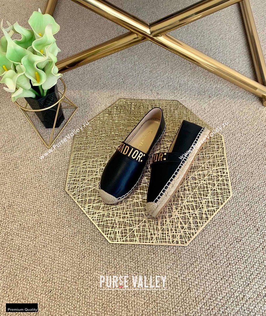 Dior Leather Jadior Espadrilles Black 2021 (lirenfang-21022220)