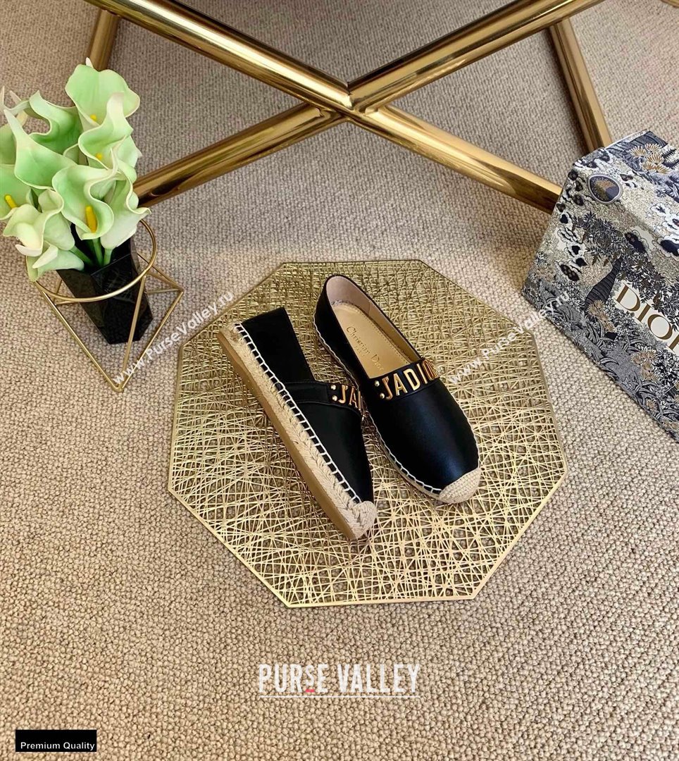 Dior Leather Jadior Espadrilles Black 2021 (lirenfang-21022220)