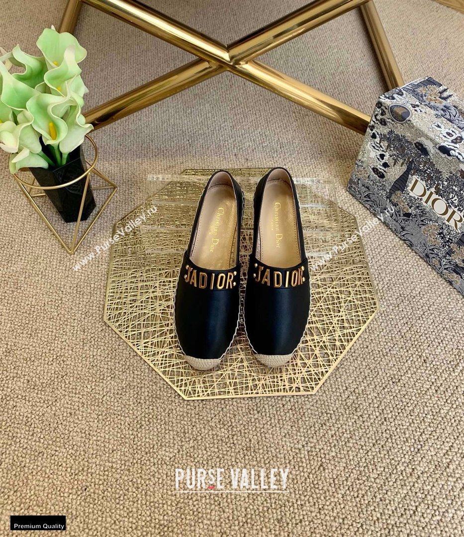 Dior Leather Jadior Espadrilles Black 2021 (lirenfang-21022220)