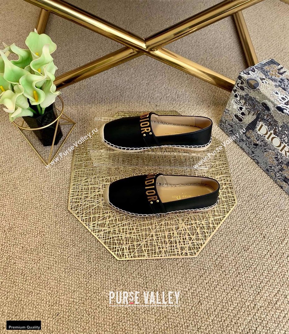 Dior Leather Jadior Espadrilles Black 2021 (lirenfang-21022220)