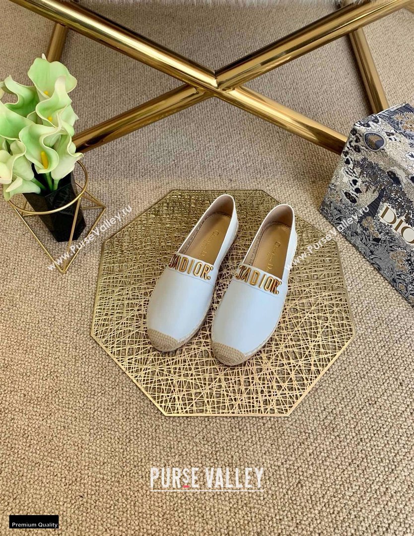Dior Leather Jadior Espadrilles White 2021 (lirenfang-21022221)