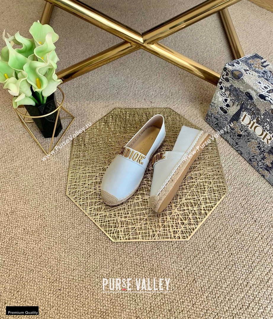 Dior Leather Jadior Espadrilles White 2021 (lirenfang-21022221)