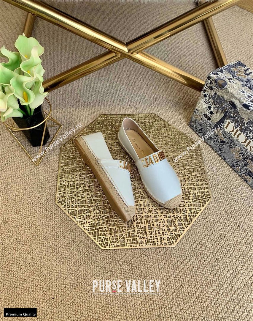 Dior Leather Jadior Espadrilles White 2021 (lirenfang-21022221)