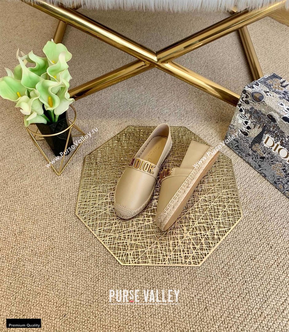 Dior Leather Jadior Espadrilles Nude 2021 (lirenfang-21022222)