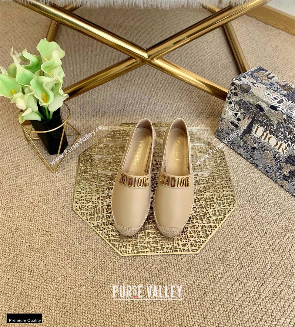 Dior Leather Jadior Espadrilles Nude 2021 (lirenfang-21022222)