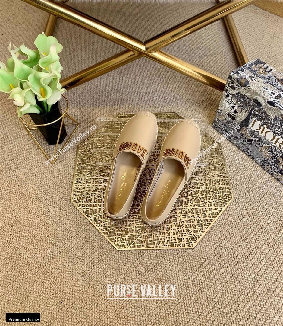 Dior Leather Jadior Espadrilles Nude 2021 (lirenfang-21022222)