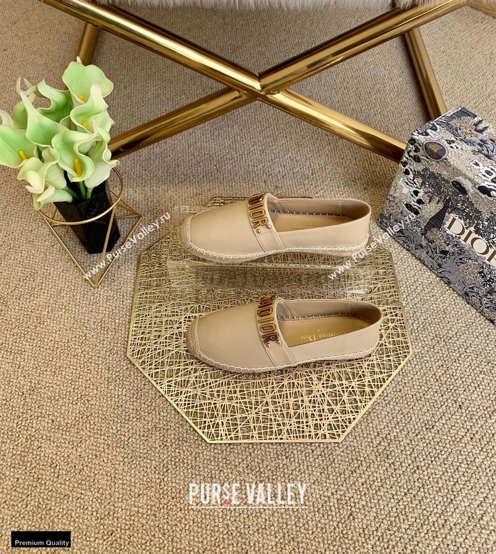 Dior Leather Jadior Espadrilles Nude 2021 (lirenfang-21022222)