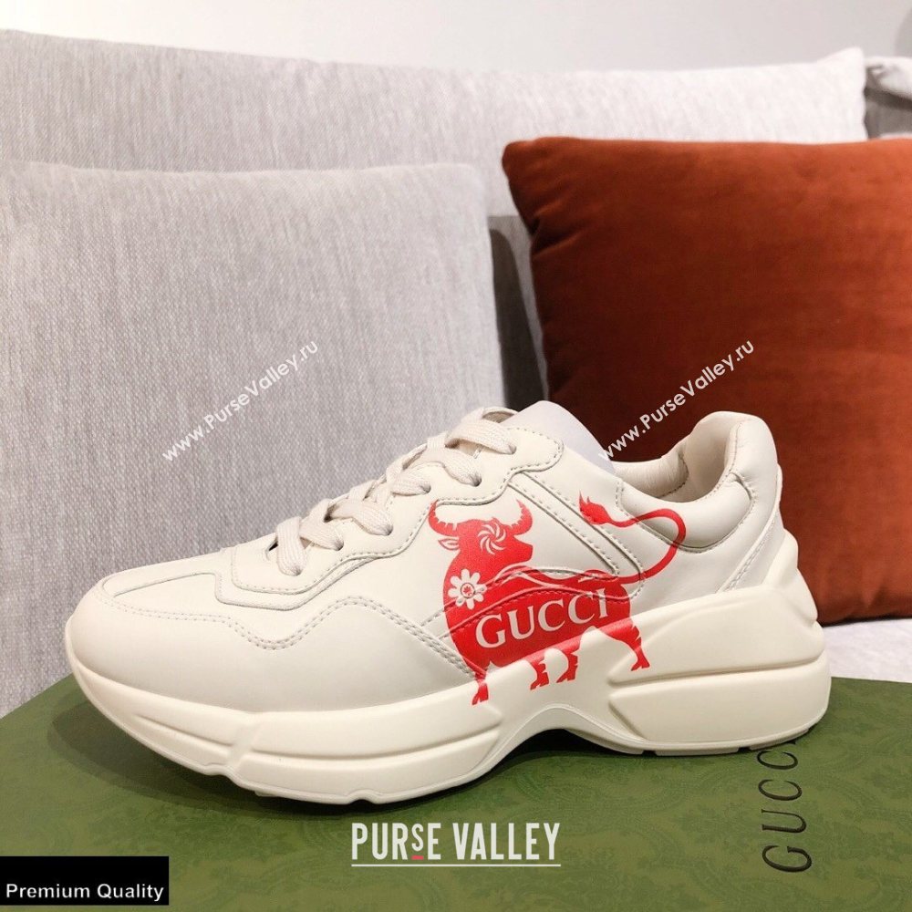 Gucci Rhyton Leather Lovers Sneakers 32 2021 (kaola-21022347)