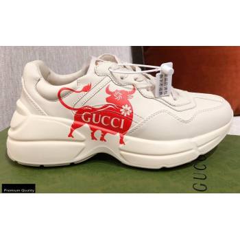 Gucci Rhyton Leather Lovers Sneakers 32 2021 (kaola-21022347)