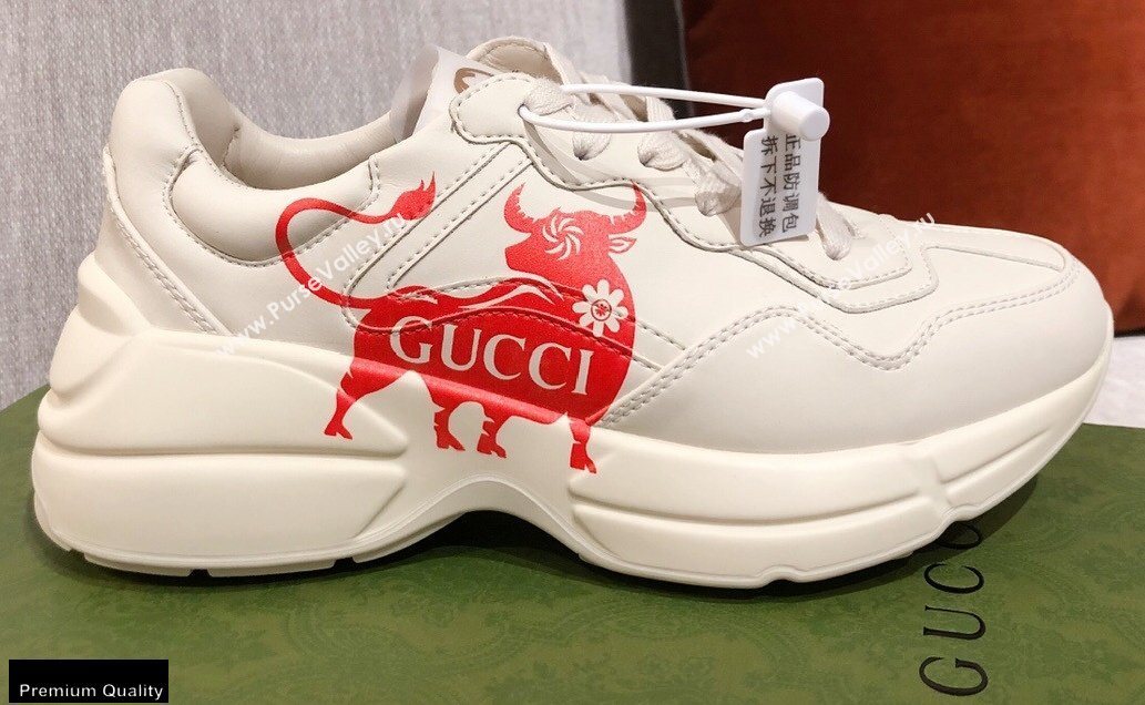 Gucci Rhyton Leather Lovers Sneakers 32 2021 (kaola-21022347)