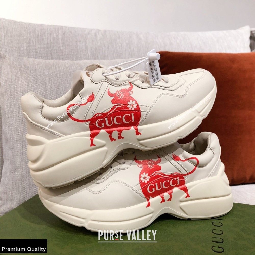 Gucci Rhyton Leather Lovers Sneakers 32 2021 (kaola-21022347)