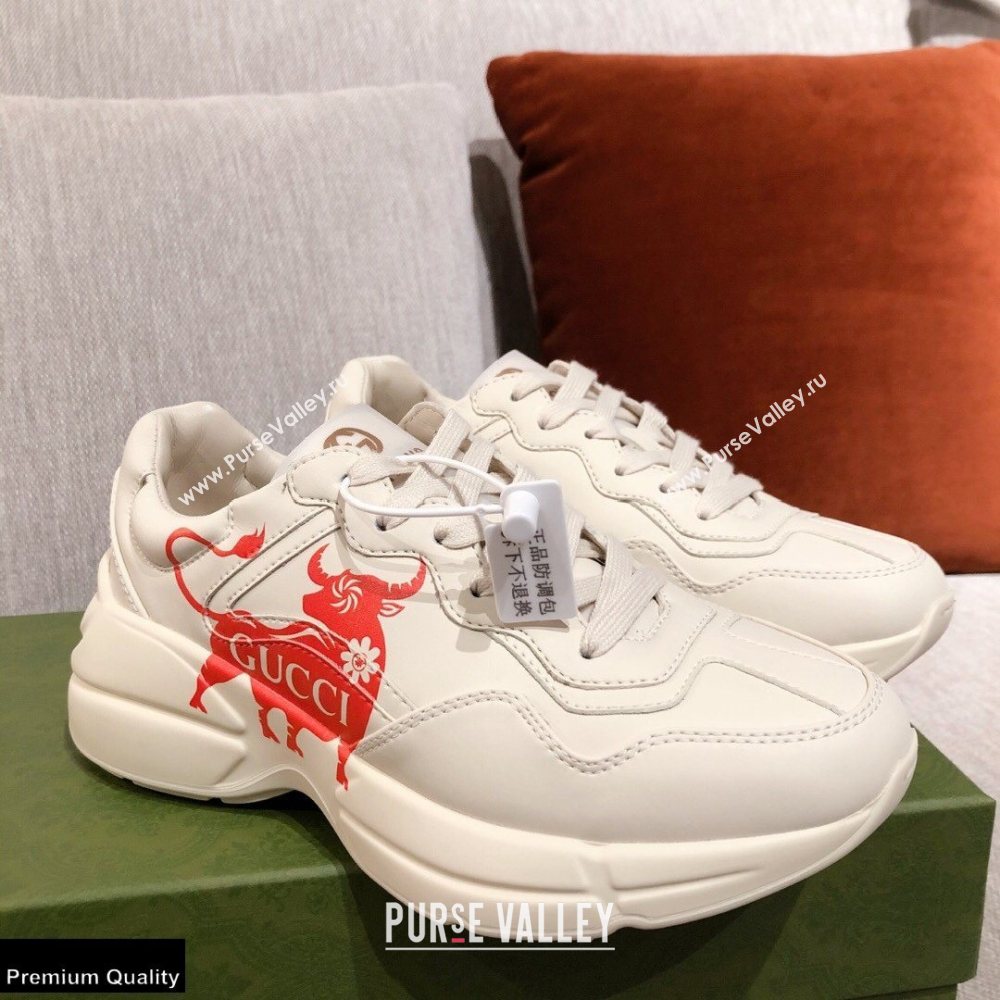 Gucci Rhyton Leather Lovers Sneakers 32 2021 (kaola-21022347)