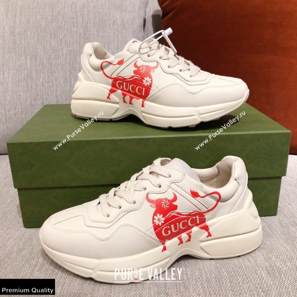 Gucci Rhyton Leather Lovers Sneakers 32 2021 (kaola-21022347)